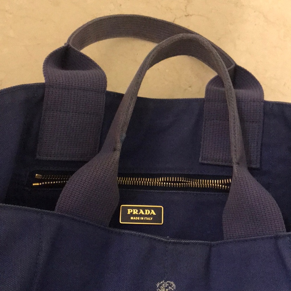 Authentic Canvas Prada Tote. Only Made In Italy. - image 2